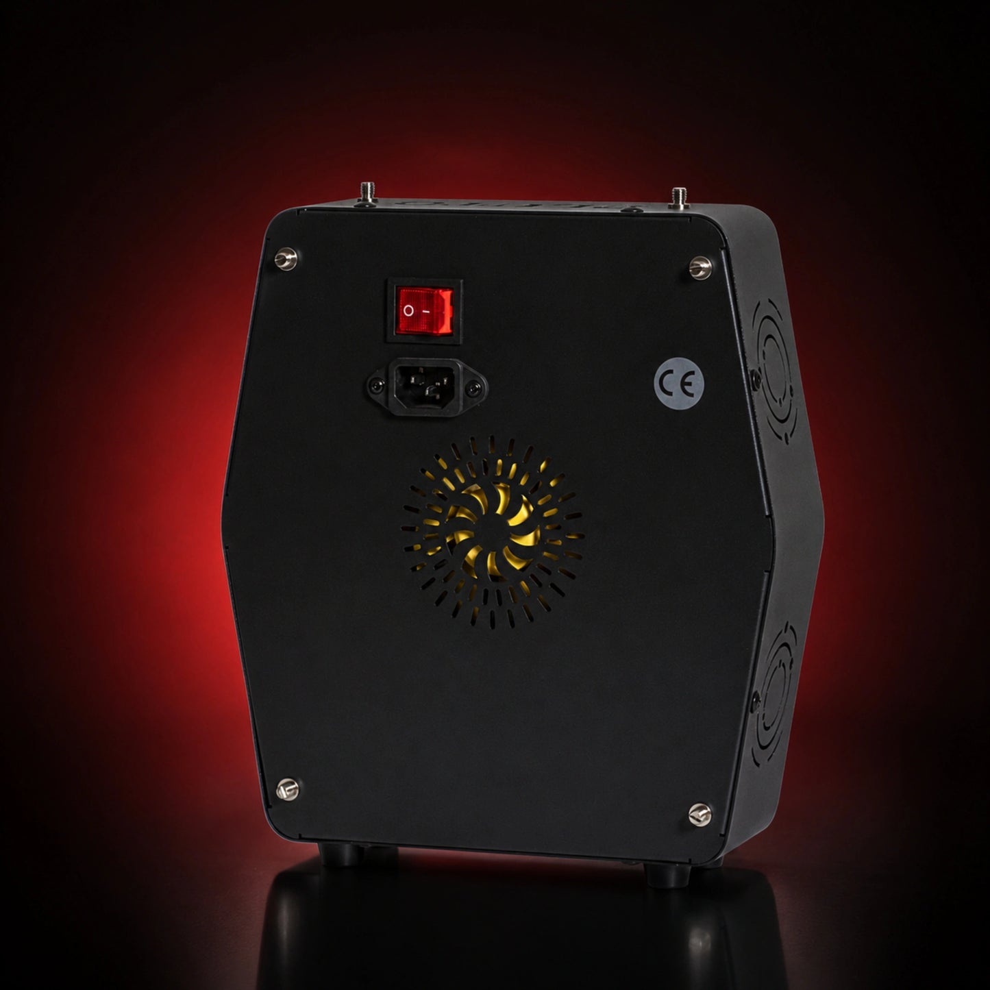 Elioslamp Pluto COB LED red light therapy device powered on, 670nm wavelength, photobiomodulation panel